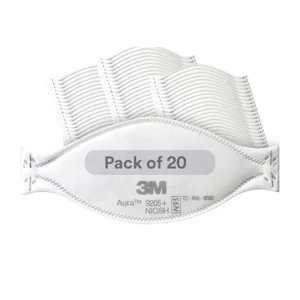 3M Aura Particulate Respirator 9205+, N95, Pack of 20 Disposable Respirators